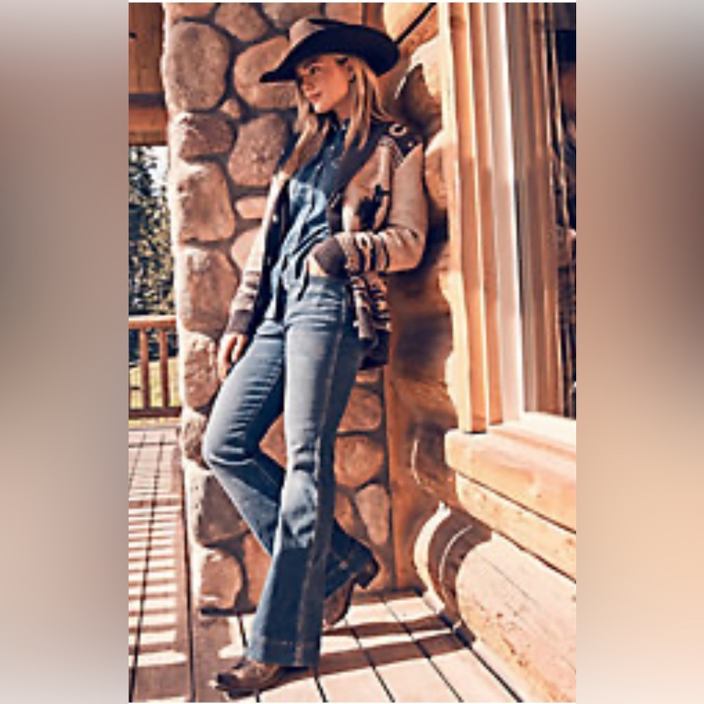 Wrangler Premium Pink Label XBarbie Bootcut Jean- Sz 31-EUC -Stretch- Y2KCowgirl - Picture 15 of 16